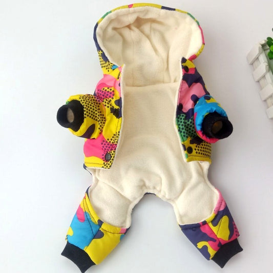 Dog Clothes Winter Cotton-padded Four-legged