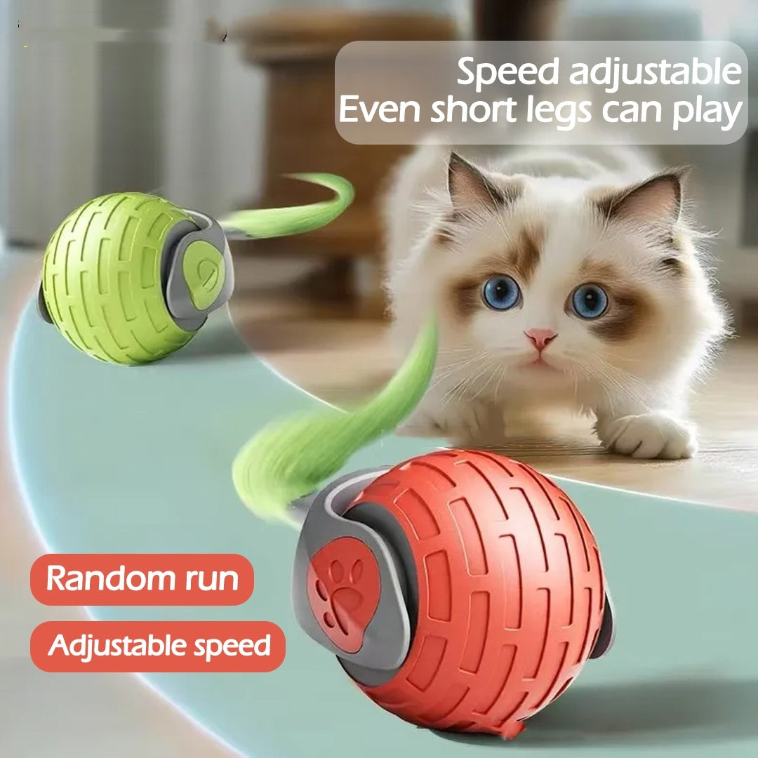 Smart Interactive Cat Ball – USB Rechargeable & Auto-Rolling