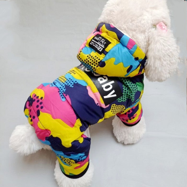 Dog Clothes Winter Cotton-padded Four-legged