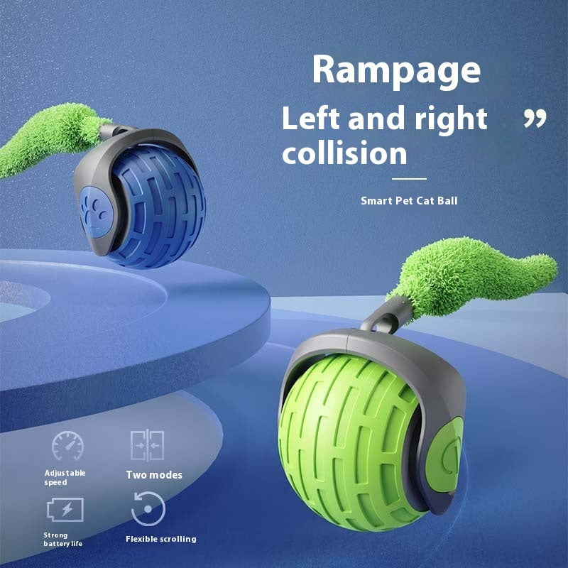 Smart Interactive Cat Ball – USB Rechargeable & Auto-Rolling