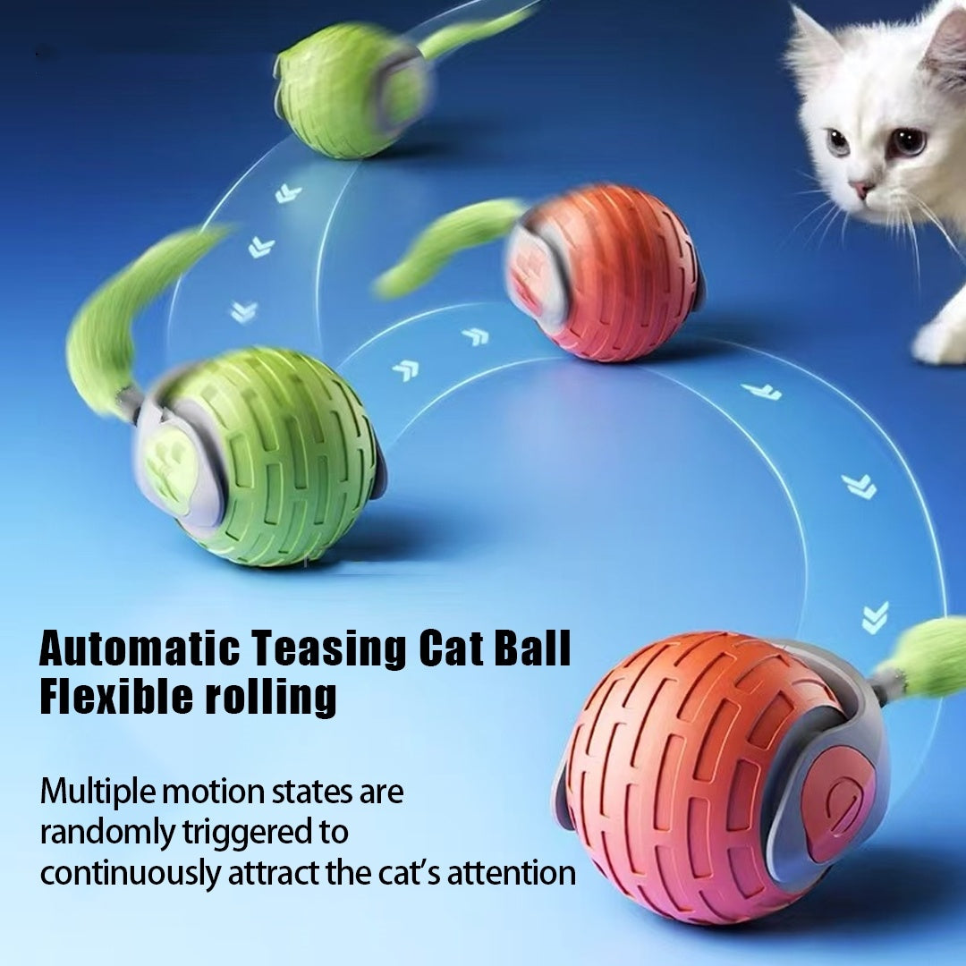 Smart Interactive Cat Ball – USB Rechargeable & Auto-Rolling