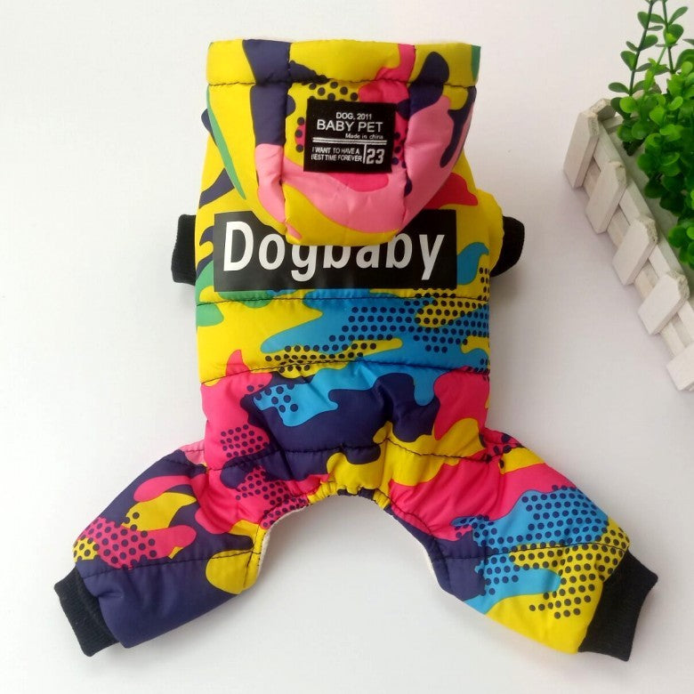 Dog Clothes Winter Cotton-padded Four-legged